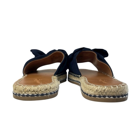 UNIVERSAL THREAD Navy Blue Bow Espadrille Slide Sandal, Size 8.5 - Picture 7 of 11
